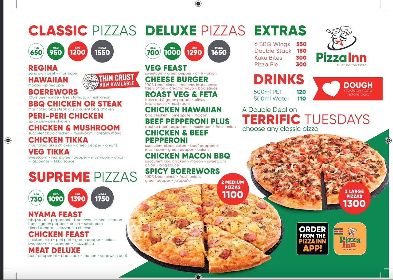 Pizza Inn Menu 19 Pizza Types and Prices 2024